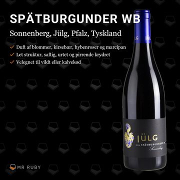 2018 Spätburgunder WB Sonnenberg, Weingut Jülg, Pfalz, Tyskland